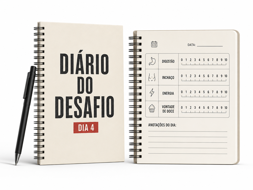 Mockup do diário do desafio do Dia 4